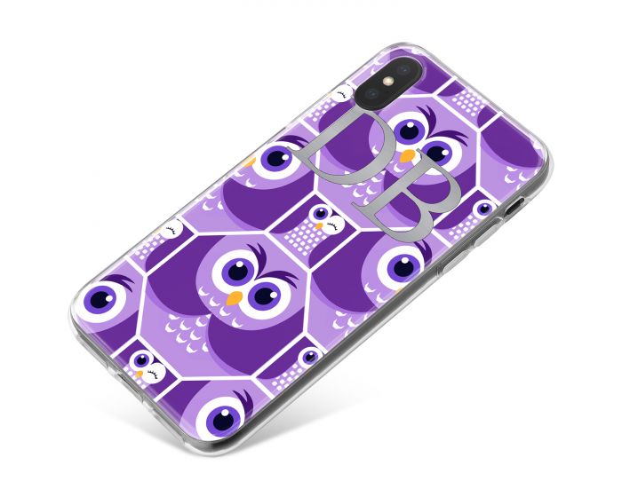 Purple Owls in Octagons phone case available for all major manufacturers including Apple, Samsung & Sony