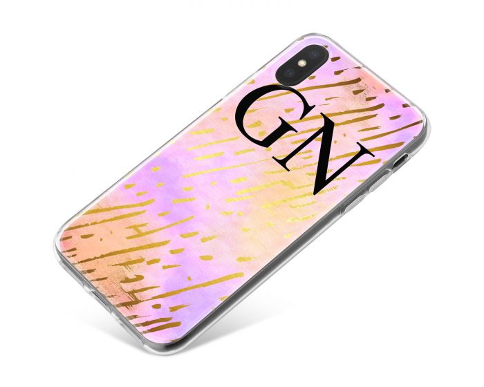 Pink Sky with Gold Streaks phone case available for all major manufacturers including Apple, Samsung & Sony
