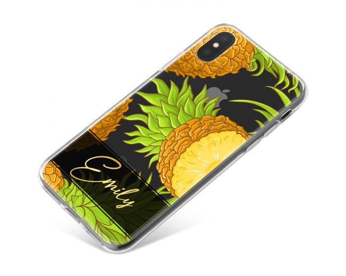 Transparent with Pineapples phone case available for all major manufacturers including Apple, Samsung & Sony