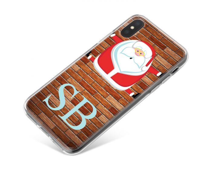 Funny Santa Claus with Glasses Stuck in Chimney phone case available for all major manufacturers including Apple, Samsung & Sony