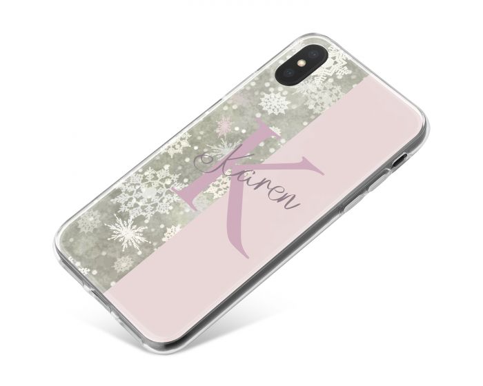 Half Snow Grey Pattern, Half Light Pink Signature phone case available for all major manufacturers including Apple, Samsung & Sony
