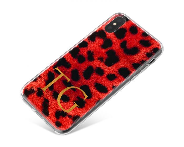 Leopard Print - Red phone case available for all major manufacturers including Apple, Samsung & Sony