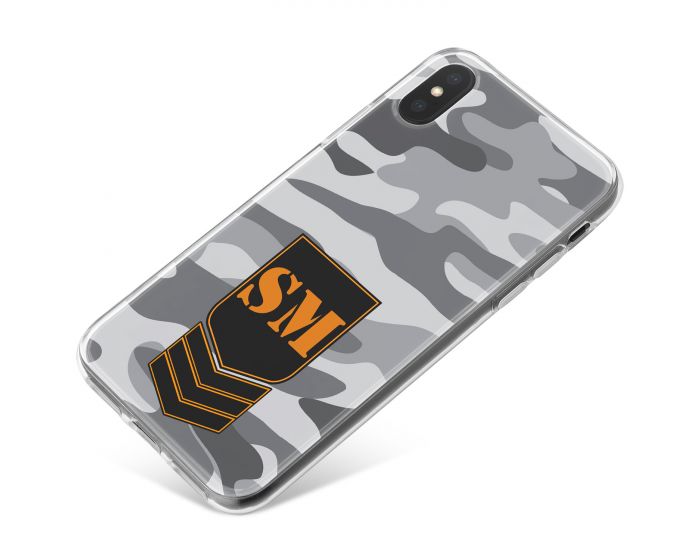 Grey Camo phone case available for all major manufacturers including Apple, Samsung & Sony