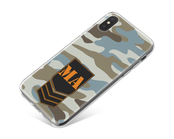 Grey?Blue Camo phone case available for all major manufacturers including Apple, Samsung & Sony