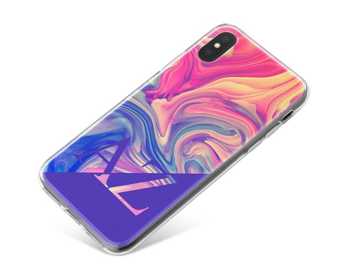 Purple Swirled Marbled Ink phone case available for all major manufacturers including Apple, Samsung & Sony