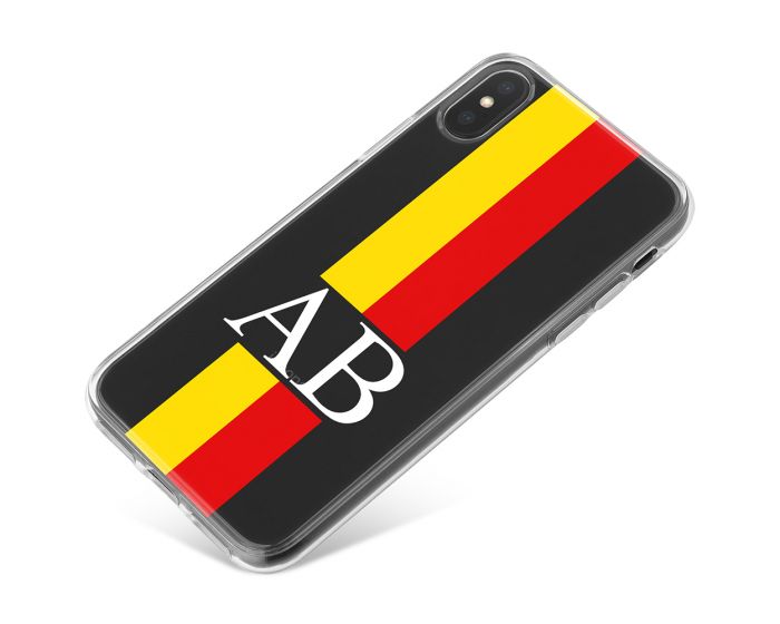 Yellow And Red Racing Stripes phone case available for all major manufacturers including Apple, Samsung & Sony